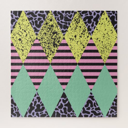 Puzzle Moderne Rhombus : Style Abstrait Sans Couche. (Vertical)