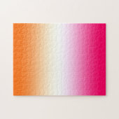 Puzzle Moderne Rose Clair Blanc et Ombre Orange (Horizontal)