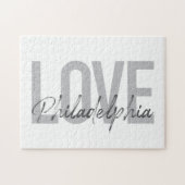 Puzzle Moderne, simple, cool, design Amour Philadelphie (Horizontal)