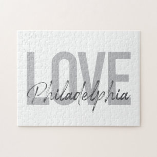 Puzzle Moderne, simple, cool, design Amour Philadelphie