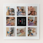 Puzzle Moderne Simple Grand-Mère Coeur 8 Photo Collage pe (Horizontal)