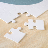 Puzzle Modernisme Abstrait cool en bleu et blanc (Côté)