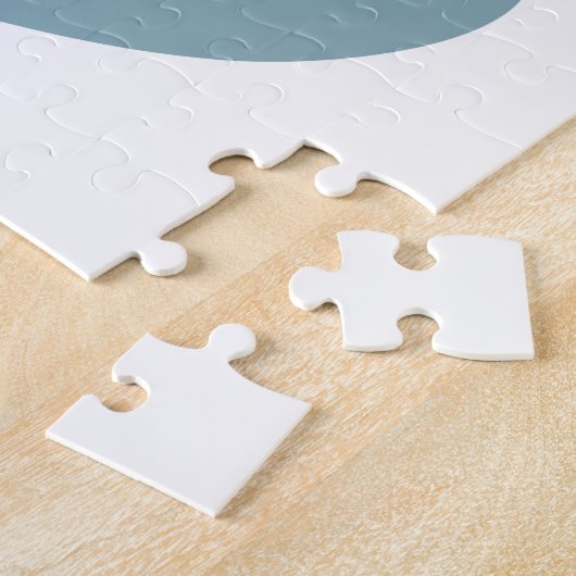 Puzzle Modernisme Abstrait cool en bleu et blanc (Côté)