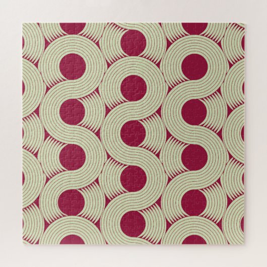 Puzzle Moebius Stripe : Carrelage rouge-vert infini (Horizontal)