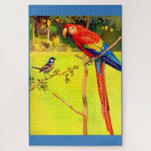 Puzzle moineau et perroquet