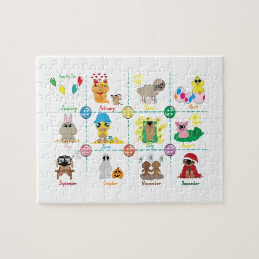 Puzzle Mois de l'année (Horizontal)