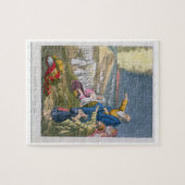 Puzzle Moïse séparant la Mer Rouge, d'une bible imprimée (Horizontal)