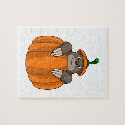 Puzzle Mole avec Citrouille (Horizontal)
