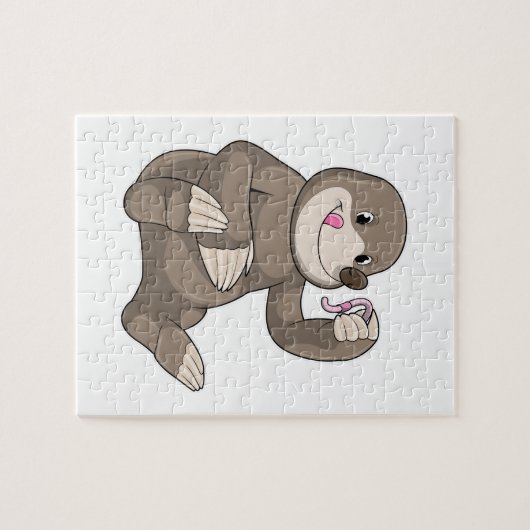 Puzzle Mole avec ver de terre (Horizontal)