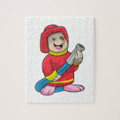 Puzzle Mole comme pompier avec tuyau (Vertical)
