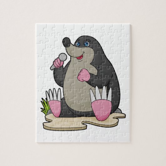 Puzzle Mole en chanteur avec microphone (Vertical)