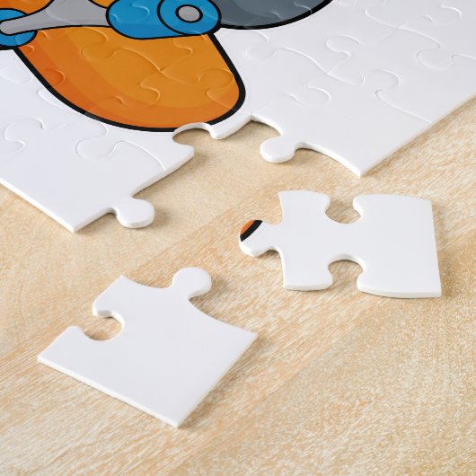 Puzzle Mole en skate avec skateboard (Côté)