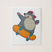 Puzzle Mole en skate avec skateboard (Vertical)