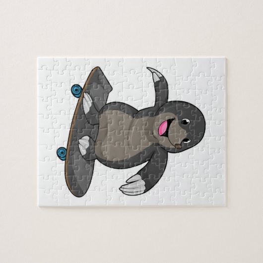 Puzzle Mole en skate avec skateboard (Horizontal)