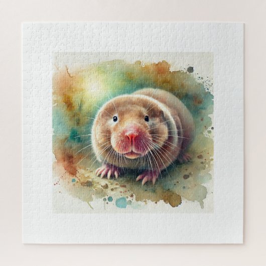 Puzzle Mole Rat 100924AREF134 - Watercolor (Vertical)