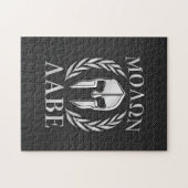 Puzzle Molon Labe Chrome Spartan Casque sur fibre de carb (Horizontal)