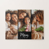 Puzzle Mom Established Date Script 3 Photo Bold Modern (Horizontal)