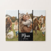 Puzzle Mom Established Modern Script 3 Photo Black (Horizontal)