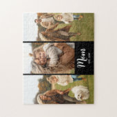 Puzzle Mom Established Modern Script 3 Photo Black (Vertical)