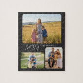Puzzle Mom Established Modern Script Black 3 Photo (Vertical)