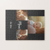 Puzzle Mom Established Modern Script Black 3 Photo (Horizontal)