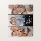 Puzzle Mom Established Modern Script Black 3 Photo (Vertical)