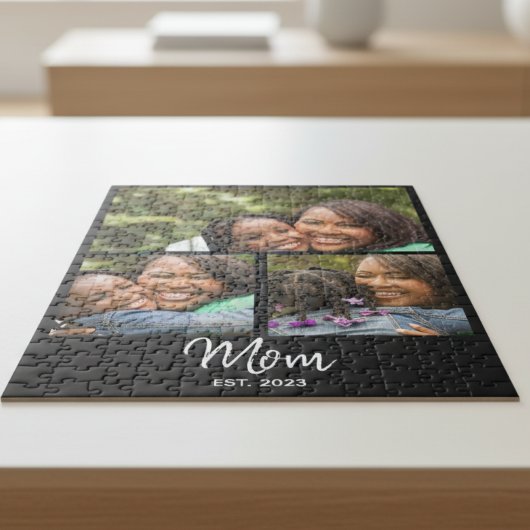 Puzzle Mom Established Modern Script Black 3 Photo