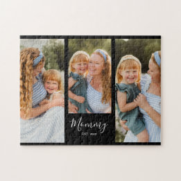 Puzzle Mom Established Modern Script Black 3 Photo