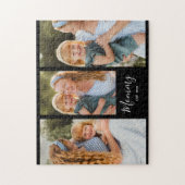 Puzzle Mom Established Modern Script Black 3 Photo (Vertical)
