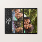 Puzzle Mom Established Modern Script Black 3 Photo (Horizontal)