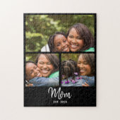 Puzzle Mom Established Modern Script Black 3 Photo (Vertical)