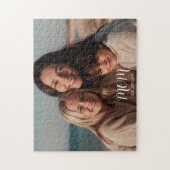 Puzzle Mom Established Modern Script Photo (Vertical)