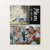 Puzzle Mom Established Script Black 3 Photo (Vertical)