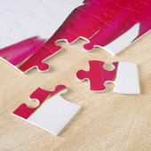 Puzzle Moment capturé : Une Élégance Pétale Rose Rouge (Côté)