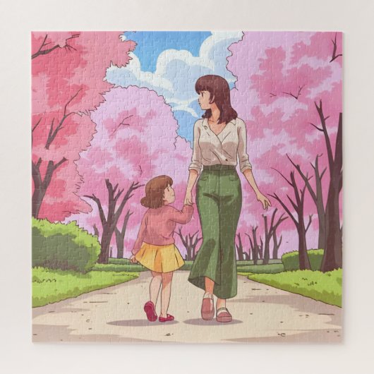Puzzle Moment de mère et fille (Vertical)