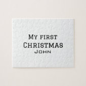 Puzzle Mon premier Noël ajouter nom masculin hommes texte (Horizontal)