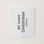 Puzzle Mon premier Noël ajouter nom masculin hommes texte<br><div class="desc">conception</div>