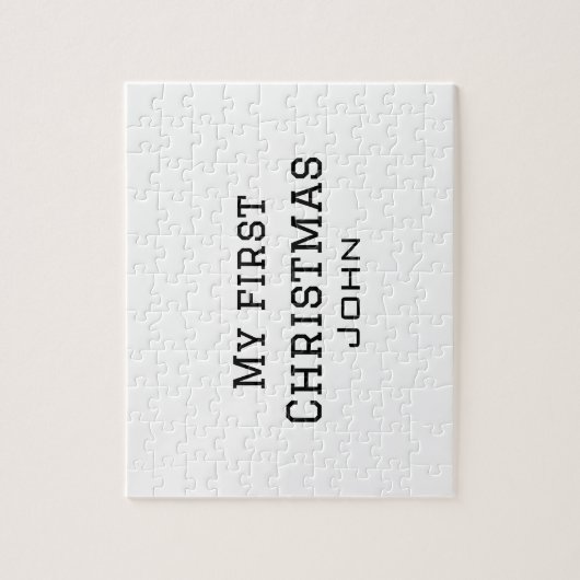 Puzzle Mon premier Noël ajouter nom masculin hommes texte (Vertical)