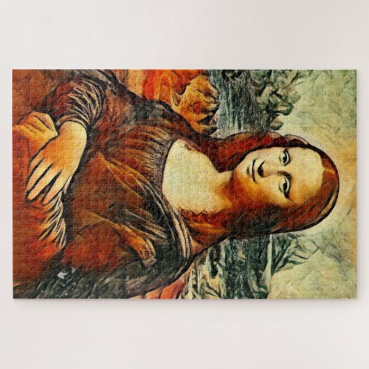 Puzzle Mona Lisa aux couleurs chaudes (Horizontal)