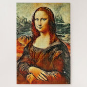 Puzzle Mona Lisa aux couleurs chaudes (Vertical)