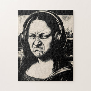 Puzzle Mona Lisa Bass Face Amusants Amateurs de Musique D