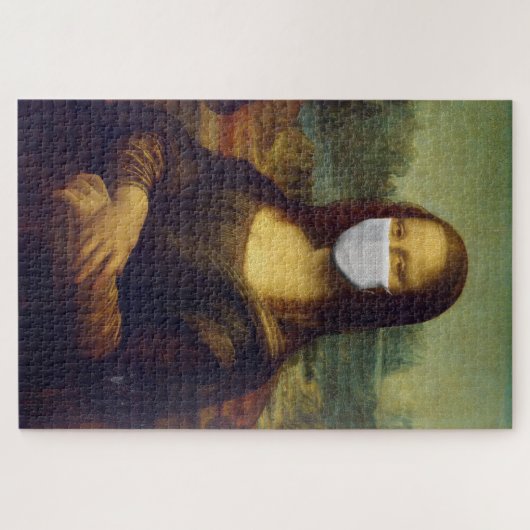 Puzzle Mona lisa dans un masque chirurgical leonardo da v (Horizontal)