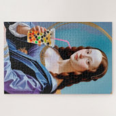 Puzzle Mona Lisa's Bubble Tea Moment – 1014-Piece Jigsaw  (Horizontal)