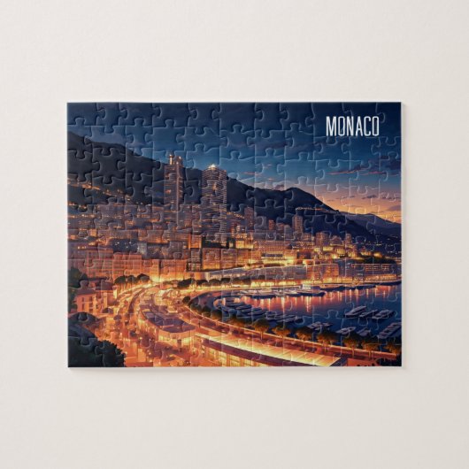 Puzzle Monaco Monte Carlo la nuit (Horizontal)