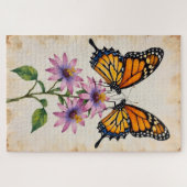 Puzzle Monarch Butterflies Perfect Heart Symmetry (Horizontal)