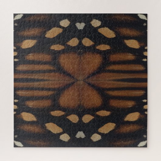 Puzzle Monarch Butterfly Wing Motif (Vertical)