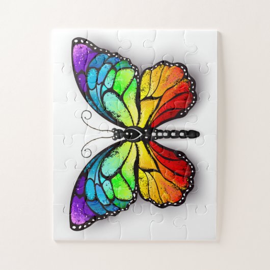 Puzzle Monarque papillon arc-en-ciel (Vertical)