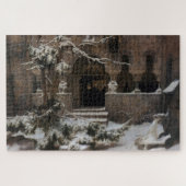 Puzzle Monastère en Neige d'hiver (par Karl Laling) (Horizontal)