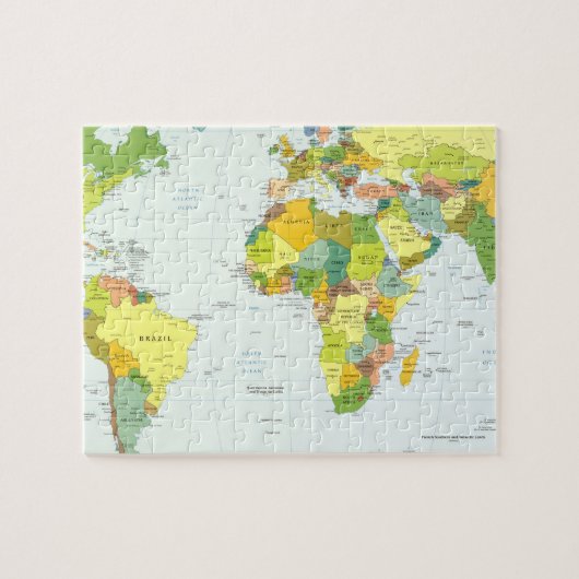 Puzzle monde+carte+globe+pays+atlas (Horizontal)