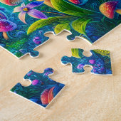Puzzle Monde Champignon Coloré Art Fantastique Psychedeli (Côté)